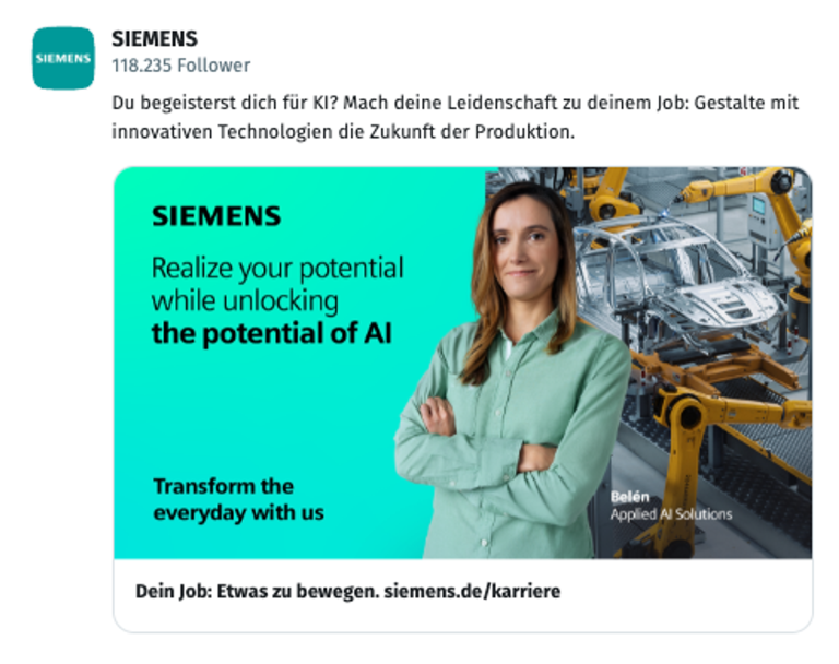 Siemens XING Ad