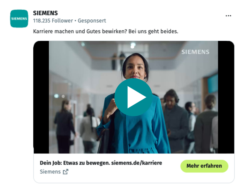 Siemens XING Video Ad