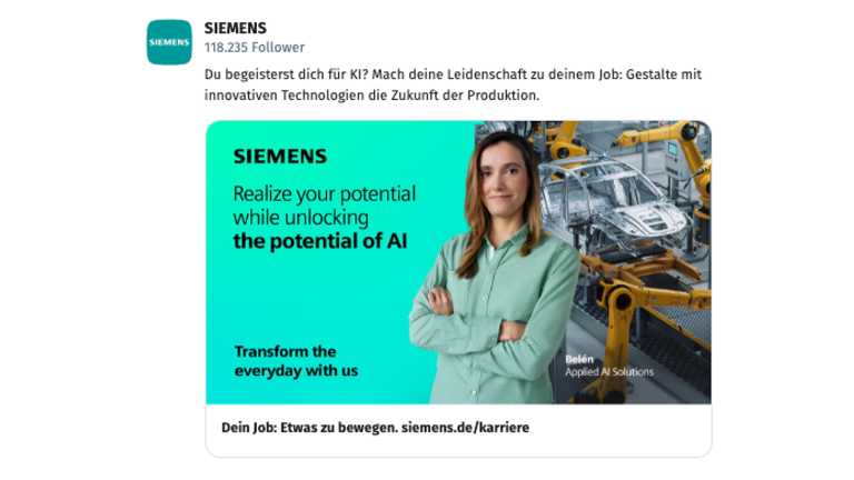 Siemens XING Ad